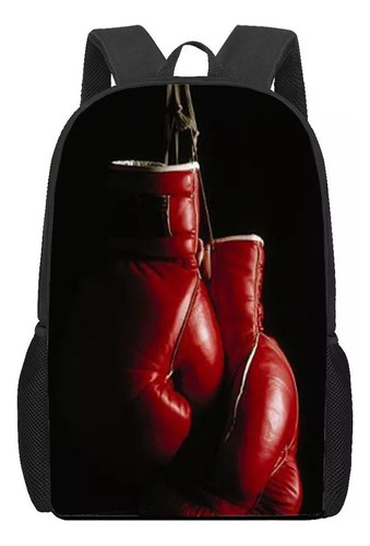 Juego De Guantes De Boxeo Estilo Mochila Escolar Con Estampa