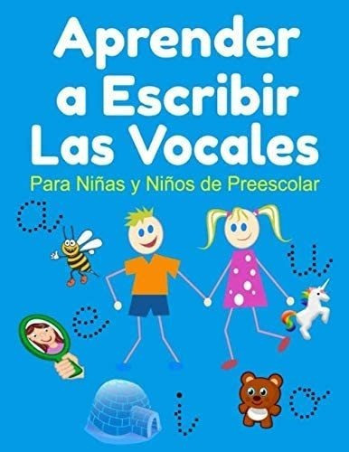 Libro Aprender A Escribir Vocales Para Niñas Y Niños&..