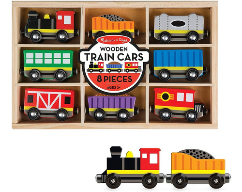 Vagones De Tren De Madera Melissa & Doug (8 Piezas)