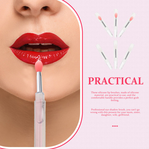 Práctico Pincel Para Sombra De Ojos Con Cabeza De Silicona P