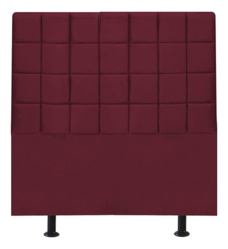 Cabeceira Estofada Cama Box Casal 140 Cm Clara Suede Bordô