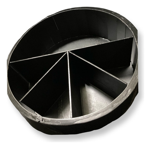 Caja De Mdf 30 Cm Diámetro Color Negro Con Blanco