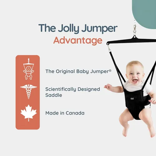 Jolly Jumper Iconic (grey Safari), Doorway Baby Jumper, Indo Grey