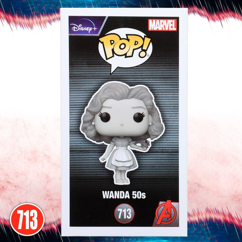 Funko Pop Wanda Vision Blanco Negro 50s #713 Marvel Original Color 50s Wanda #713 / Sitcom Westview / Blanco Y Negro