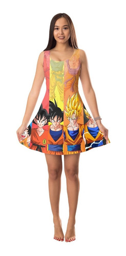  Vestido Personagem Dragon Ball Regata  Adulto E Infantil 