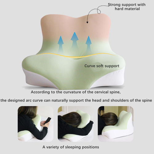 Almohada Cervical, Almohada De Espuma Viscoelástica,
