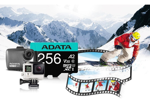 Memoria Micro Sd 256gb Clase 10 80mb/s Adata Uhs-i Cel Camar