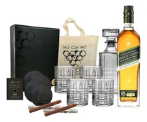 Comprar Box Johnnie Walker Green Label + Decantador +vasos+2 Habanos