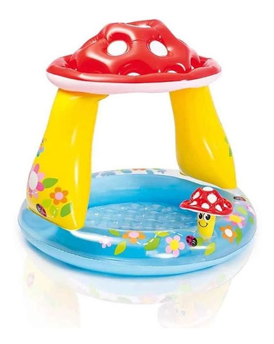 Piscina Inflável Bebês Infantil Cobertura Cogumelo - Intex