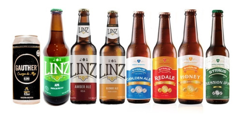 Combo 8 Variedades Cervezas S/tacc Straus/linz/gauther (x2)