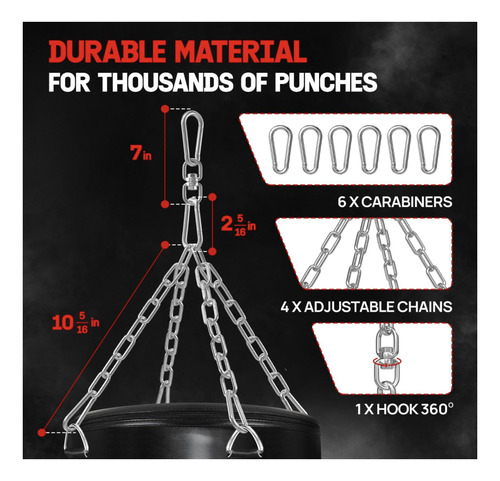 Cadena Gancho Giratorio Para Cargar Costal Box 150lbs Acero