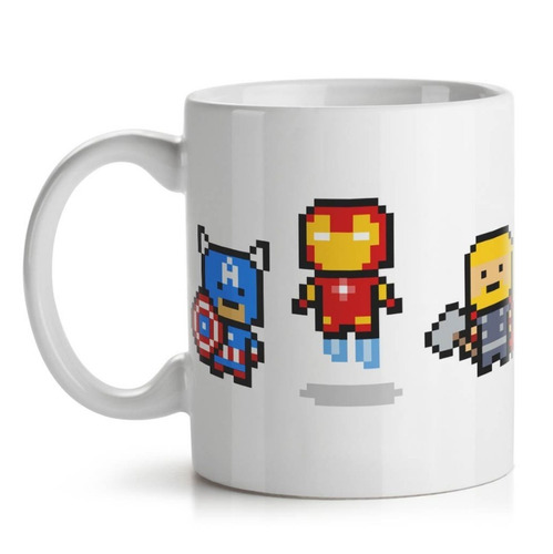 Caneca Pixel Avengers Vingadores