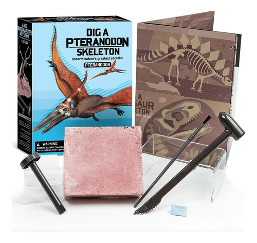 Kit Excavacion Esqueleto Fosil Dinosaurio Pteranodon Ciencia