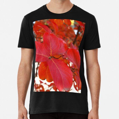 Remera Red Leaves In Autumn 2 Algodon Premium