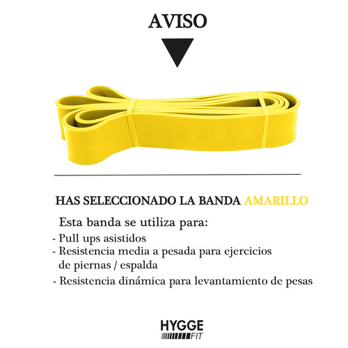 Banda Para Dominadas Tensión Alta 5/7 Resistencia Hygge Fit