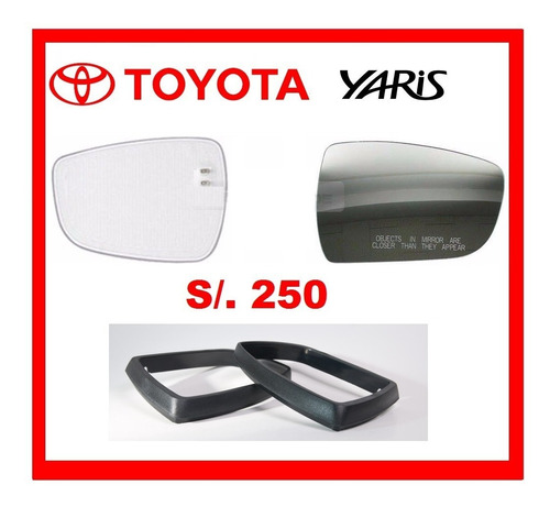 Espejos, Vidrios, Toyota Yaris Originales+seguro+envío