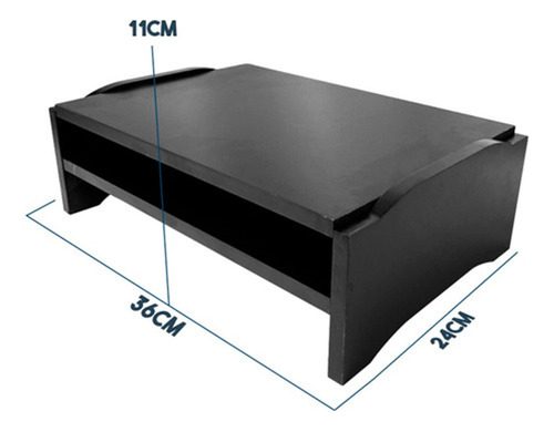 Suporte Mesa Duplo Monitor Notebook Computador Stalo Preto
