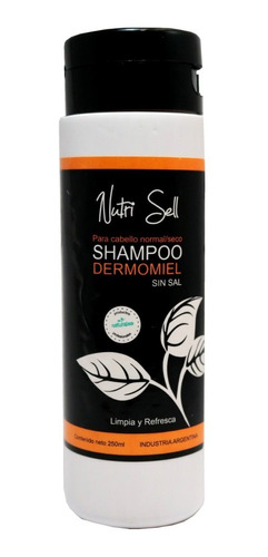 Shampoo Nutrisell Dermomiel Para Cabellos Secos Pelo Sin Sal