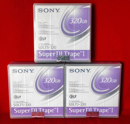 Lote 3 Sony Super Dlt Tape I 320 Gb Sdlt1-320 Original Sello (Usado)