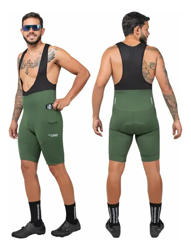 Bretelle Ciclismo Masculino Com Forro Gel Amortecedor Bolsos