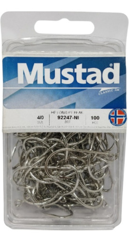 Anzol Mustad 92247 - 4/0 Com 100 Unidades