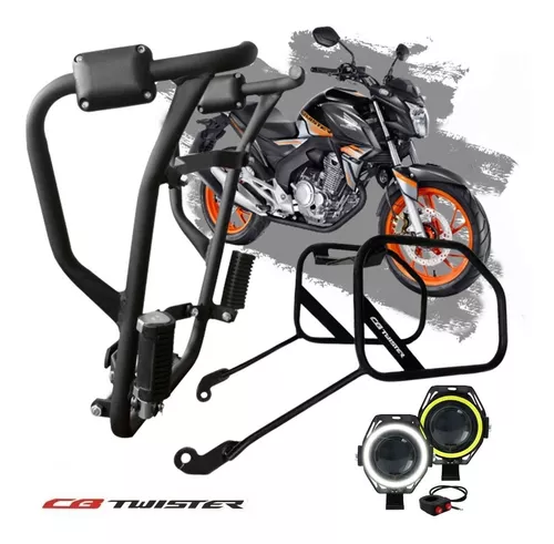 Protetor De Motor E Carenagem Cbx 250 Twister Com Pedaleira