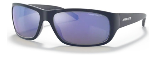 Gafas de sol Arnette, UKA-Uka, An4290 275922 63 pulgadas, marco azul mate, varilla azul mate, lente gris polarizada, diseño rectangular