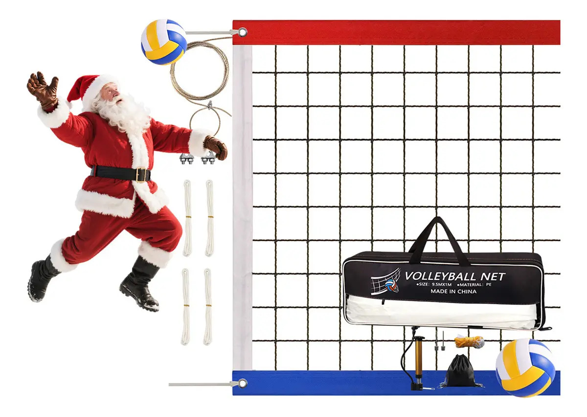 Red de Voleibol JCHEN® de 9.5 m para Exterior e Interior con Balón y Accesorios