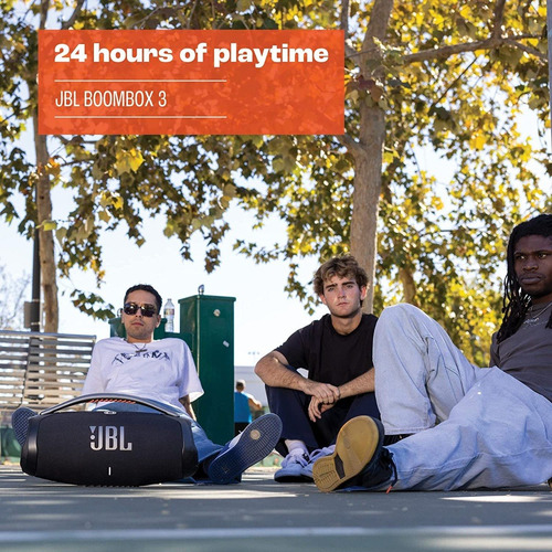 Parlante JBL Boombox 3 portátil con bluetooth waterproof black 100V/240V