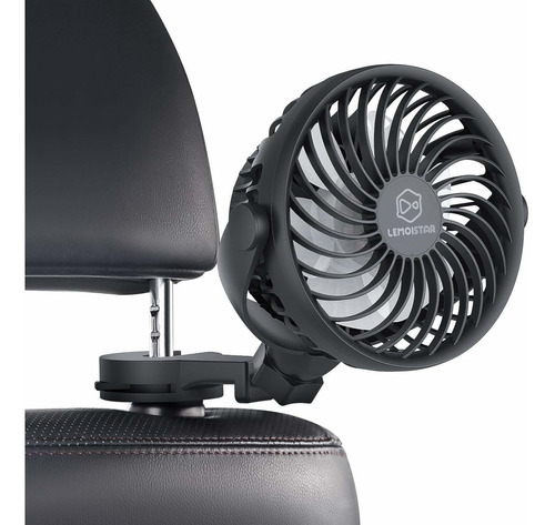 Lemoistar Mini Ventilador De Coche C/usb Batería Recargable