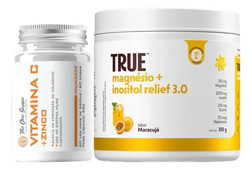 Vitamina C Zinco + Magnésio Inositol Relief 3.0 True Kit