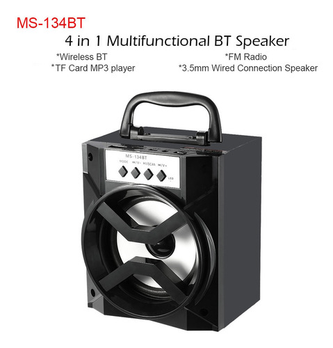Ms-134bt Alto-falante Bluetooth Sem Fio Multimídia Móvel