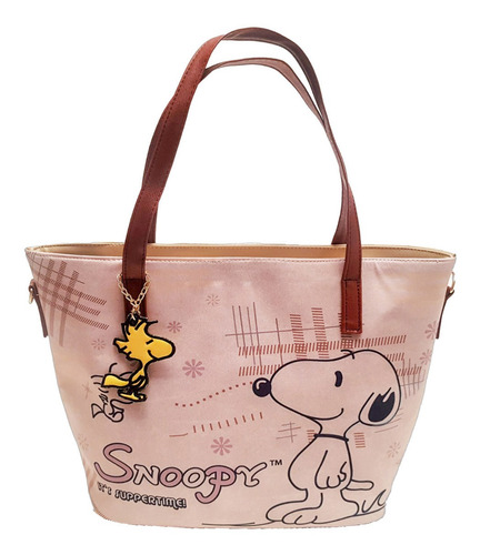 Imagen 1 de 8 de Bolsa Dama Snoopy Suppertime Emilio Woodstoc Personajes Nyny