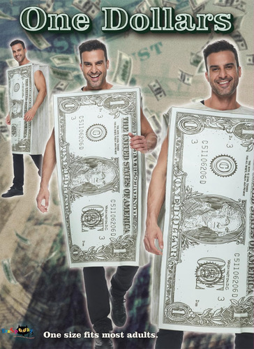Eraspooky Disfraz De Billete De 1 Dólar Para Adulto Disfraz
