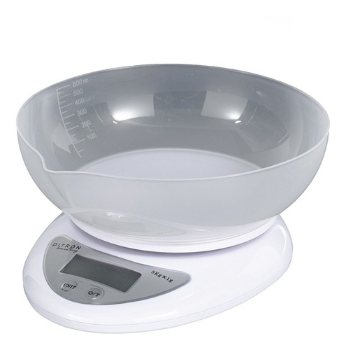 Imagen 2 de 6 de Balanza Digital De Cocina A Pilas Tara 1gr 5kg Bowl Ditron