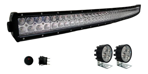 Barra Curva 52 Pulgadas Led + Switch Y 2 Faros De Regalo