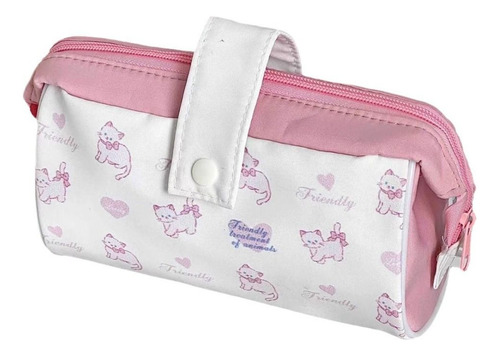 Estuche Para Bolígrafos Con Estampado De Gatos, Material Esc