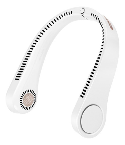 Ventilador De Cuello Portátil Recargable Con 3 Velocidades Blanco