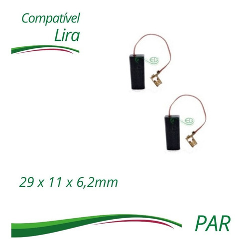 Escovas De Carvão P/ Roçadeira Lira Plus (c Terminal )- Par