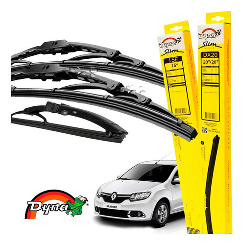 Kit Limpador Parabrisas Renault Sandero 2008 A 2014 Original