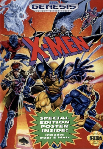 X-men (1993) - Sega Of America - Sega Genesis - Pinky Games 