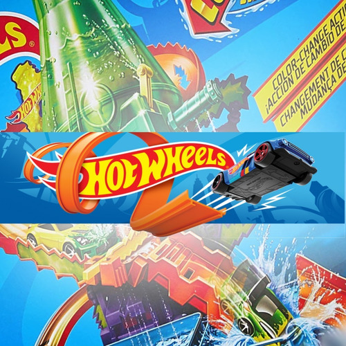 Imagen 6 de 6 de Pista Hot Wheels Playset Con Auto Que Cambia De Color