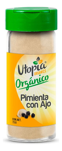 Pimienta Con Ajo Utopia Orgánico Frasco De Vidrio 73g