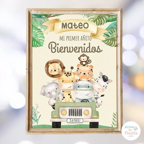 Kit Imprimible Animales Selva Safari Acuarela+obsequios