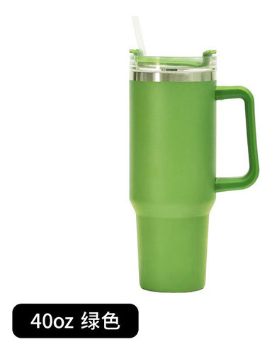 Taza Termo Para Coche De 40 Oz Con Pajita Color Verde