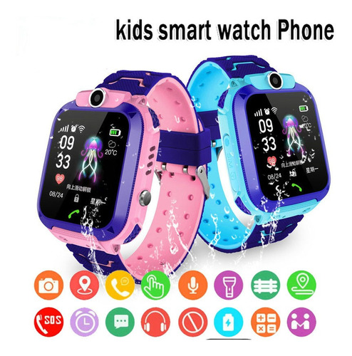 Impermeable Q12 Kid Llamar Teléfono Niños Reloj Inteligente