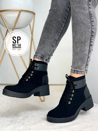 Tremendo olvidar Polinizador Botines Para Damas Con Tacón Bajo Moda Colombiana | MercadoLibre