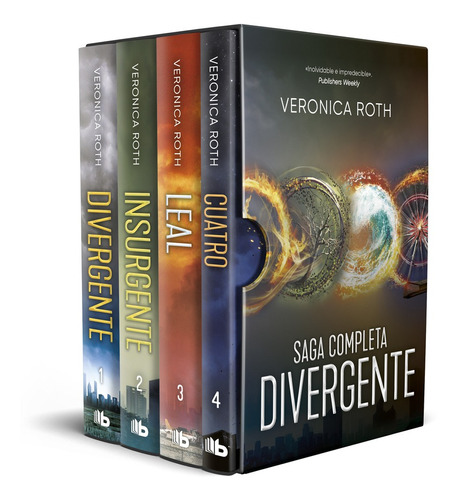 Estuche con: Divergente | Insurgente | Leal | Cuatro: Divergente, de Verónica Roth., vol. Tetralogía. Editorial B de Bolsillo, tapa blanda, edición 1.0 en español, 2022