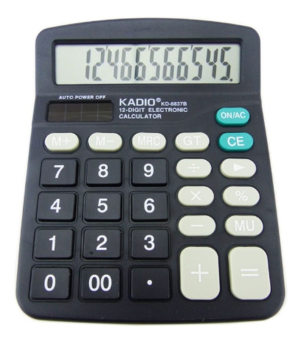 Calculadora 12 Dígitos, Kd-8837b Con Números Grandes
