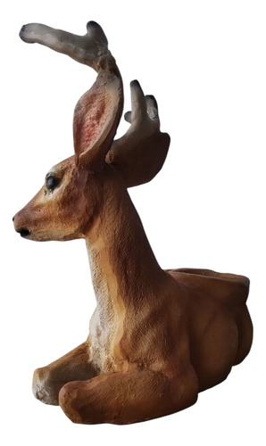 Venado Macetero, Ciervo Pequeña Figura De Resina, Venados Café